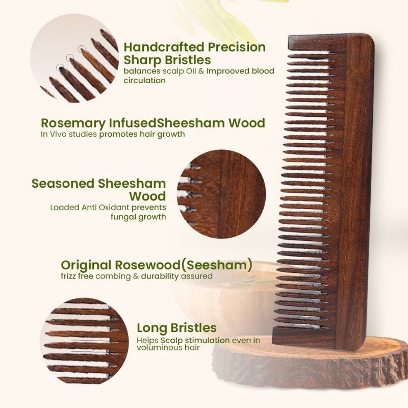Rosewood widetooth Long Comb Rosewood widetooth Long Comb