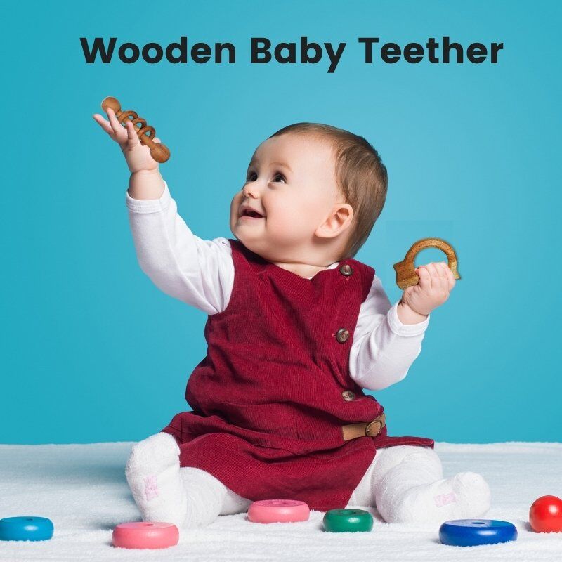 Birds Shape Neem Wood bay Teether Birds Shape Neem Wood bay Teether